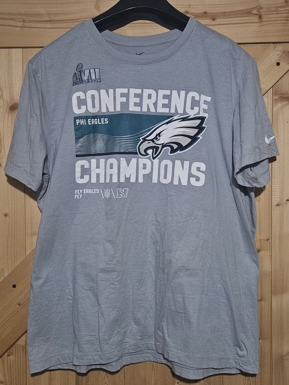 Nike Gray Philadelphia Eagles Conference Champions Short Sleeve Tee